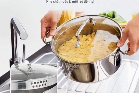 Bộ 3 nồi inox Tefal Duetto Plus (G719S674)