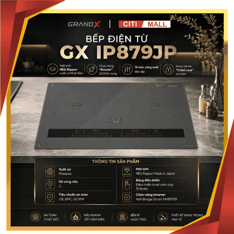 GRANDX GX IP879JP - BẾP TỪ GRANDX 2026