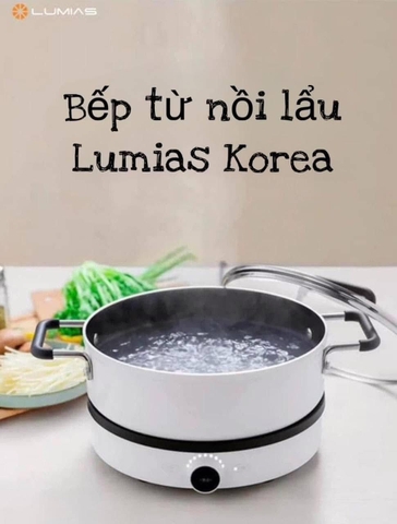 Bộ Nồi Lẩu Lumias Hàn Quốc Gồm Nồi và Bếp Từ 2000W