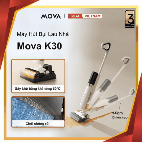 Mova K30 - Máy Hút Bụi Lau Sàn Cầm Tay 2026