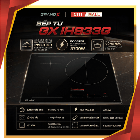 GRANDX GX IH933G - BẾP TỪ GRANDX 2026