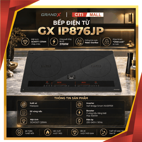 GRANDX GX IP876JP - BẾP TỪ GRANDX 2026
