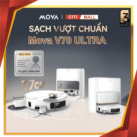 Mova V70 Ultra Complete - Robot Hút Bụi Lau Sàn 2026
