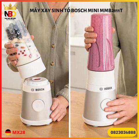 Máy xay sinh tố Bosch Mini MMB2111T (màu trắng) made in EU