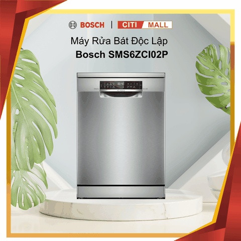 Bosch SMS6ZCI02P - Máy Rửa Bát Độc Lập 2026