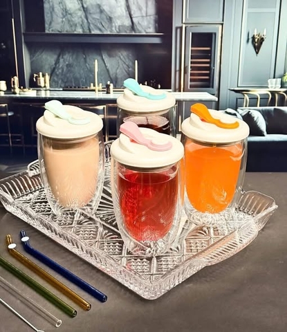 Set 4 Cốc Thủy Tinh 2 Lớp Cách Nhiệt Siêu Xịn - VIOLA Bodium