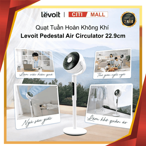 Levoit Pedestal 22.9cm - Quạt Tuần Hoàn Không Khí 2026