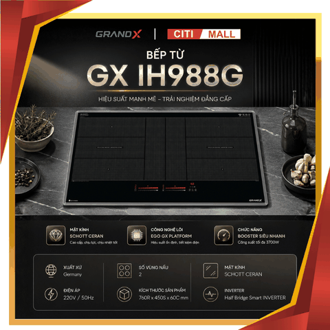 GRANDX GX IH988G - BẾP TỪ GRANDX 2026