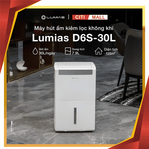 Lumias D6S-30L - Máy Hút Ẩm Kiêm Lọc Không Khí 2026