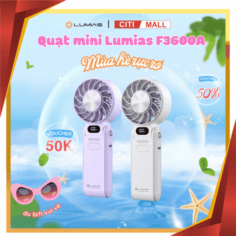 Quạt tích điện cầm tay mini Lumias F3600A