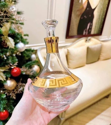 Bộ Bình Rượu Pha Lê Mạ Vàng 24K (1 bình 500ml + 6 ly 45ml)