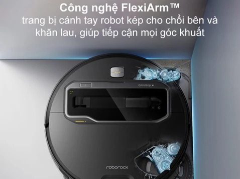 Robot hút bụi lau nhà cánh tay cơ học Roborock Saros Z70