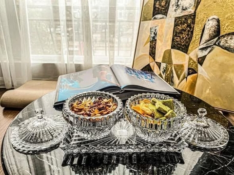 SET ĐĨA, THỐ PHA LÊ ROGASKA CROWN JEWEL (SET GỒM 1 ĐĨA + 2 THỐ 19CM)