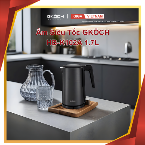 ẤM SIÊU TỐC GKÖCH GERMANY 1,7L 1800W (model: HB-K102)