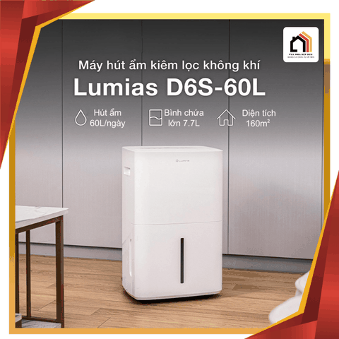 Lumias D6S-60L - Máy Hút Ẩm Kiêm Lọc Không Khí