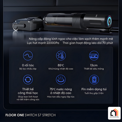 Máy hút bụi lau nhà Tineco Floor One Switch S7 Stretch 12