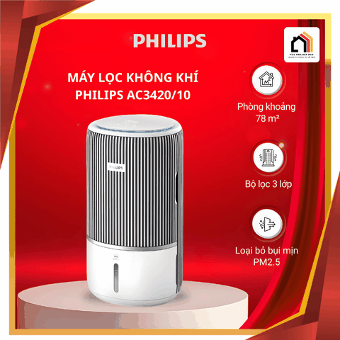 Philips AC3420/10 - Máy Lọc Không Khí Philips 2026