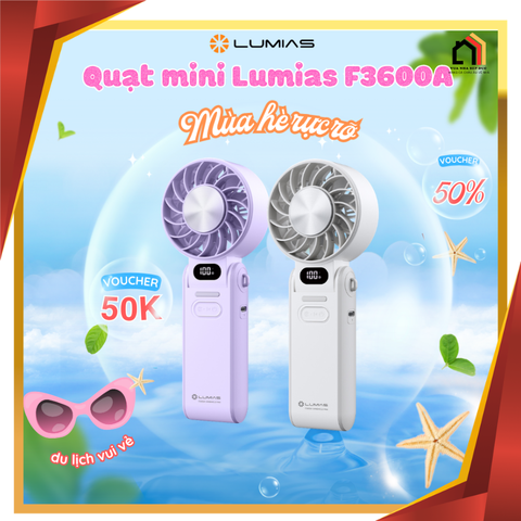 Quạt tích điện cầm tay mini Lumias F3600A
