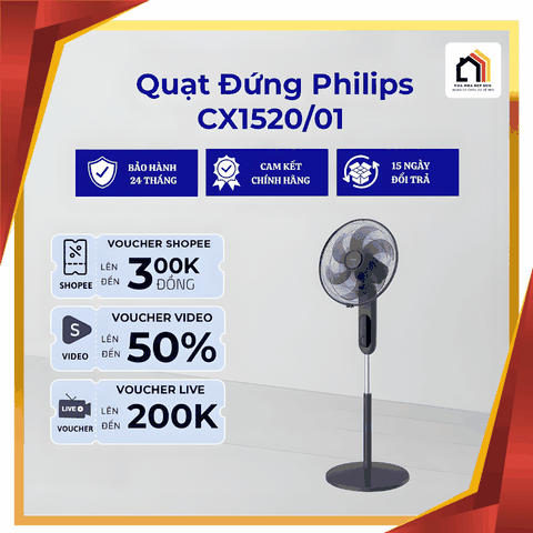 Quạt cây đứng Philips CX1520/01 - Quạt Hiện Đại 2026