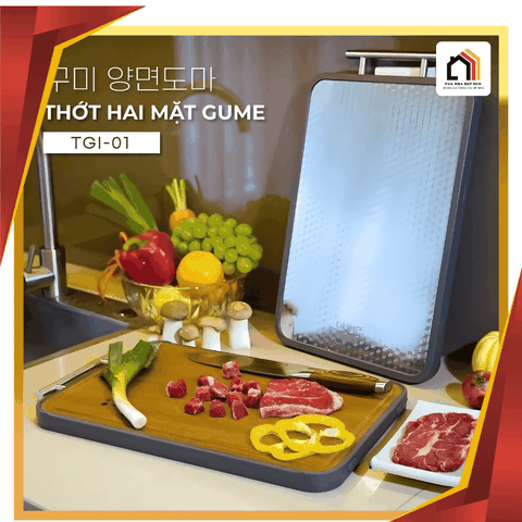 Thớt 2 mặt Gume Korea kích thước 45x30cm
