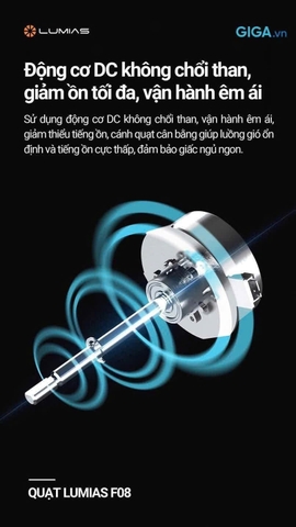Quạt cây điện biến tần Lumias F08 28W Chính hãng