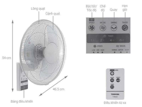Quạt Treo Tường Toshiba F-WSA20