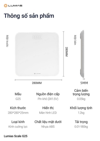 CÂN ĐIỆN TỬ LUMIAS SCALE G25