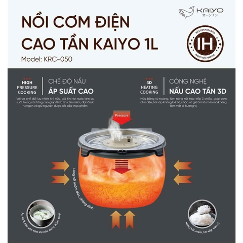 Nồi cơm cao tần Kaiyo 1L