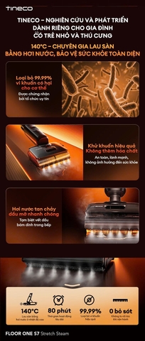 Cây lau nhà thông minh Tineco FLOOR ONE S7 Stretch Steam