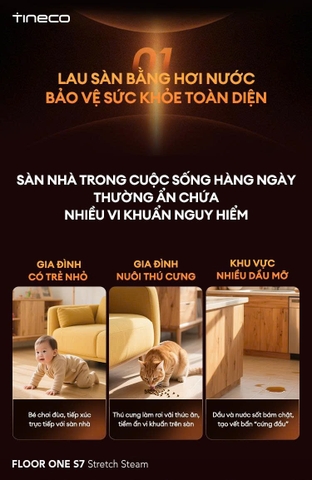 Cây lau nhà thông minh Tineco FLOOR ONE S7 Stretch Steam