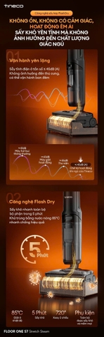 Cây lau nhà thông minh Tineco FLOOR ONE S7 Stretch Steam