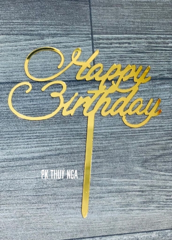 ท็อปเปอร์อะคริลิกทรงโค้งขนาดใหญ่ 10 ชิ้น - สีทอง