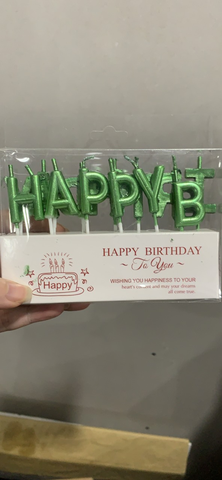 HPBD เทียน - สีเขียว.