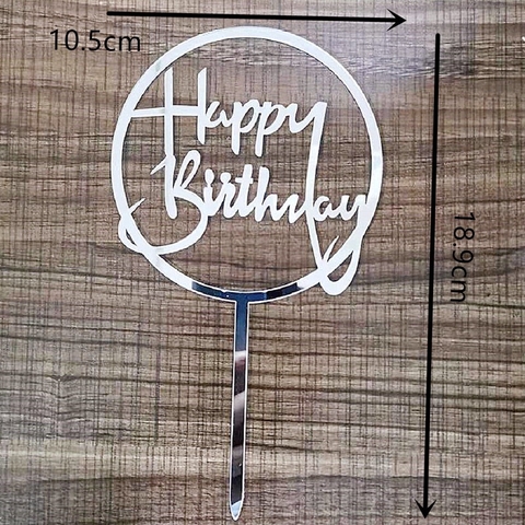 ชุดท็อปเปอร์อะคริลิก B 10 อัน ตะขอสีเงิน 2 อัน