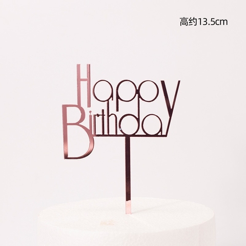 ท็อปเปอร์อะคริลิกขนาดใหญ่ HPBD B จำนวน 10 ชิ้น - สีชมพู