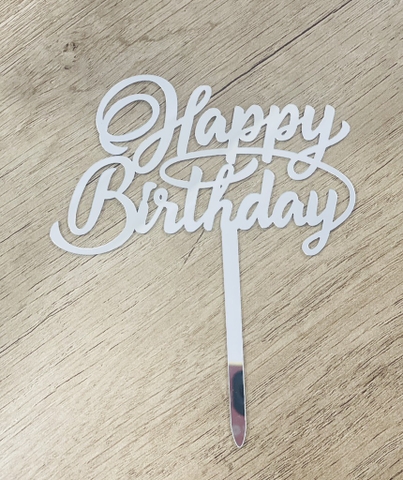 ท็อปเปอร์อะคริลิก HPBD B super curl-Silver. ชุด 10 ชิ้น