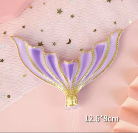 หางปลาพลาสติก-น้ำสต๊อกสีม่วง