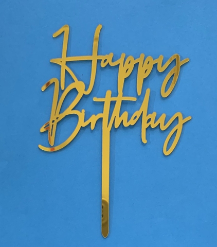 ชุดอะคริลิกท็อปเปอร์ HPBD 10 ชิ้น (B และ H ถึง) - สีทอง