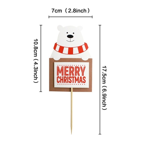 กระดานคริสต์มาสรูปหมี 10 ชิ้น