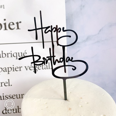 ชุดอะคริลิกท็อปเปอร์สีดำบางเฉียบ 10 ชิ้น