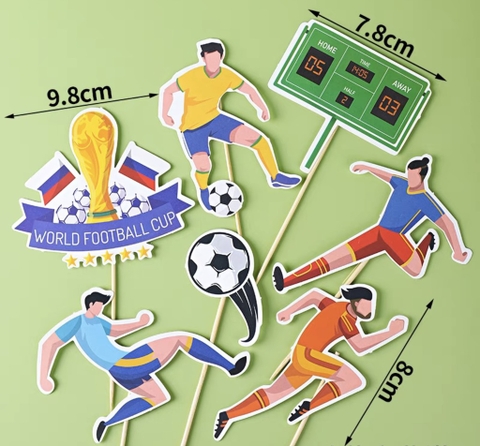 ชุดกระดาษฟุตบอล 2 ชุด (ผู้เล่นสีสันสดใส 4 คน)