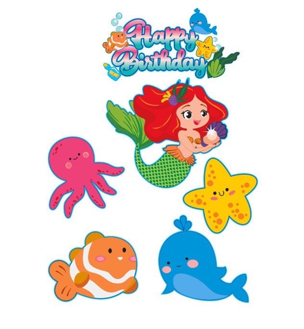 ชุดกระดาษนางเงือกถือมุก