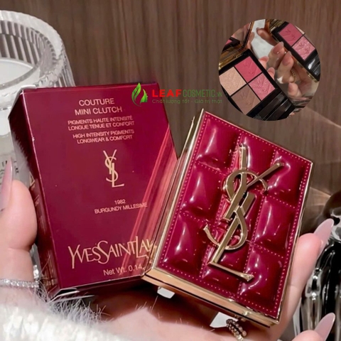 Bảng Phấn Mắt 4 Màu YSL Couture Mini Clutch Holiday Collector 1982 Burgundy Millesime – Phiên Bản Giới Hạn 2026