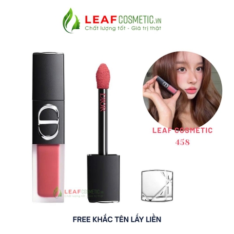 Son Kem Lì Rouge Dior On Stage Ink 458 Pink Charisma - Màu Hồng San Hô