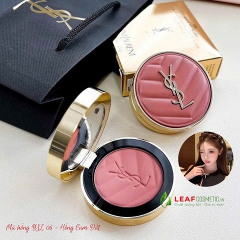 Phấn Má Hồng YSL Make Me Blush Bold Blurring Blush 06 Rose Haze – Màu Hồng Cam Đất