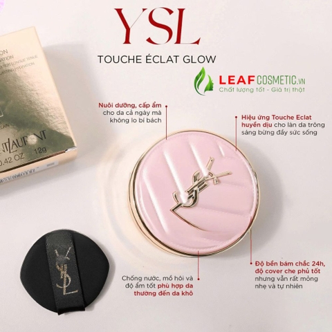 Phấn Nước Cushion YSL Touche Éclat Glow-Pact Mini – Vỏ Da Hồng