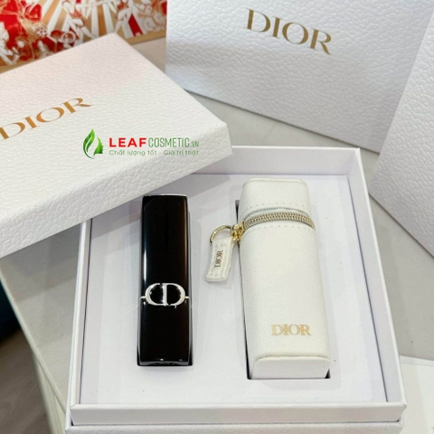 Set Son Rouge Dior 720 Icône Fullsize – Kèm Túi Pouch Đựng Son Key Ring Màu Trắng