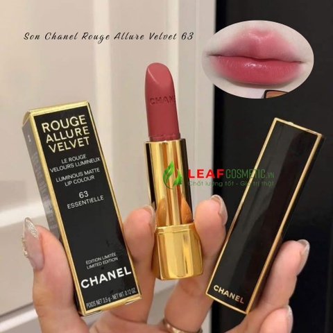 Son Chanel Rouge Allure Velvet Luminous Matte Limited Edition 63 Essentielle - Màu Hồng Nâu