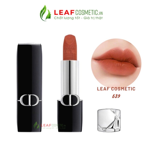 Son Dior Rouge Velvet 539 Tera Bella - Màu Đỏ Cam Đất (Phiên Bản Nắp Châm)