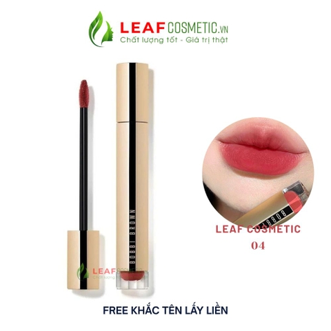Son Kem Lì Bobbi Brown Luxe Matte Liquid Lipstick 04 Claret – Màu Đỏ Nâu Đất